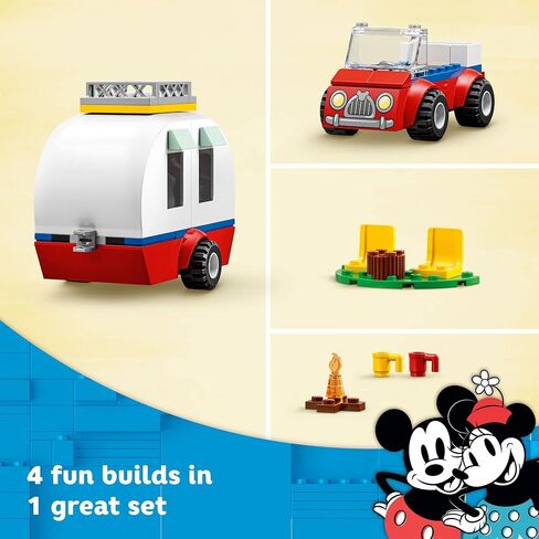 LEGO Disney Mickey Mouse and Minnie Mouse's Camping Trip 10777 Building Toy with Camper Van, Car & Pluto Figure, for Kids 4 Plus Years Old in Saudi Arabia