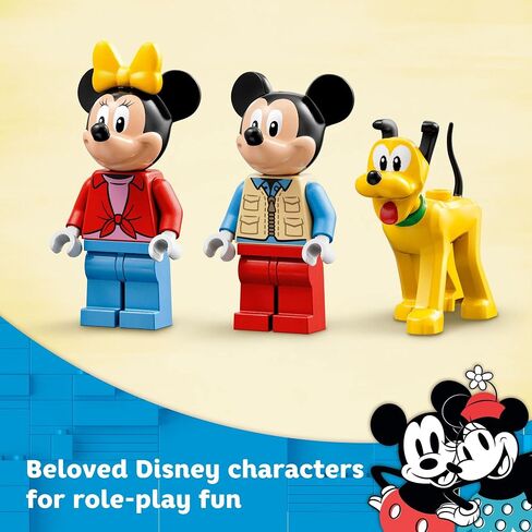 LEGO Disney Mickey Mouse and Minnie Mouse's Camping Trip 10777 Building Toy with Camper Van, Car & Pluto Figure, for Kids 4 Plus Years Old in Saudi Arabia