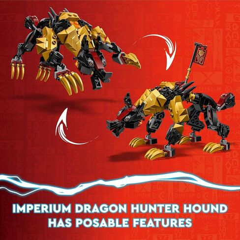 مجموعة بناء LEGO NINJAGO Imperium Dragon Hunter Hound 71790 تتميز بألعاب الوحش والتنين و3 شخصيات صغيرة، ألعاب نينجا رائعة للأطفال بعمر 6 سنوات فما فوق والذين يحبون لعب قصص النينجا in Saudi Arabia