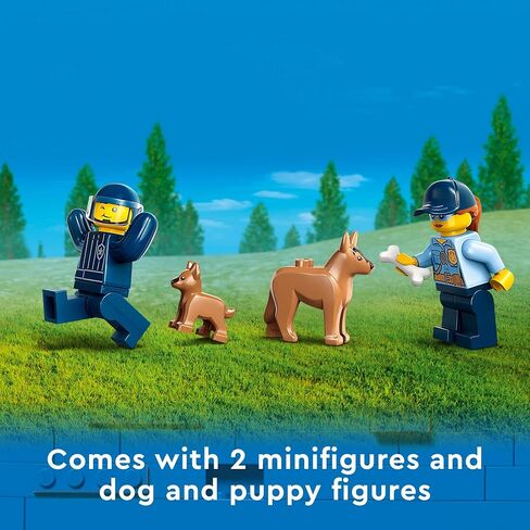 LEGO City Mobile Police Dog Training 60369, SUV Toy Car with Trailer, Obstacle Course and Puppy Figures, Animal Playset for Boys and Girls Ages 5 Plus in Saudi Arabia