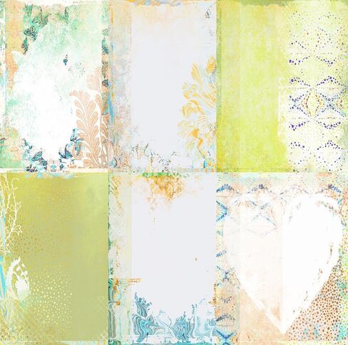 Shabby Blender Mulberry Rice Paper, 8 x 10.5 inch - 6 Unique Printed Mulberry Paper Pages 30gsm Overlay Visible Fibres for Decoupage Crafts Mixed Media Collage Art in Saudi Arabia