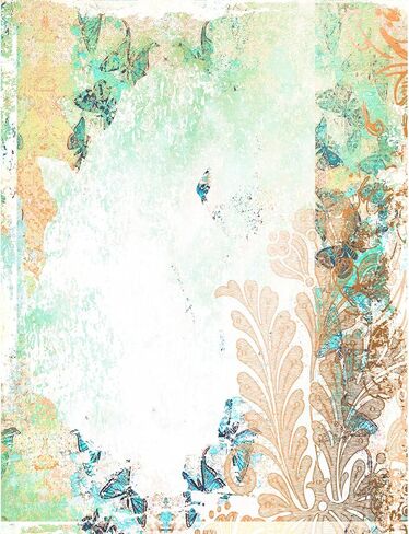 Shabby Blender Mulberry Rice Paper, 8 x 10.5 inch - 6 Unique Printed Mulberry Paper Pages 30gsm Overlay Visible Fibres for Decoupage Crafts Mixed Media Collage Art in Saudi Arabia