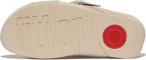 FitFlop Women's Lulu Crystal-Buckle Leather Cross Slides Wedge Sandal in Saudi Arabia