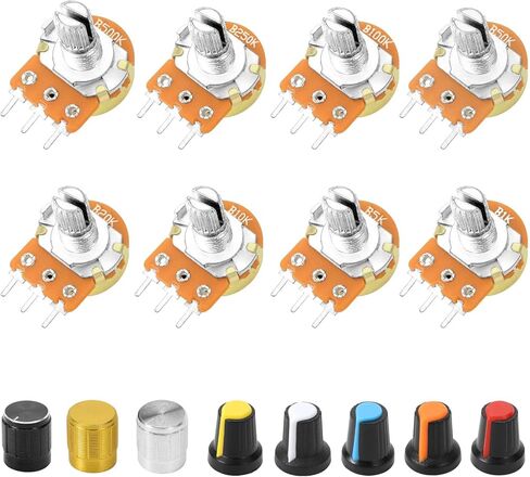 18 قيم 180 قطعة مقاوم متغير 6 مللي متر مجموعة متنوعة من الجهد 100 أوم-2 متر أوم RM065 مقاييس الجهد in Kuwait