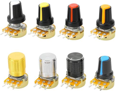 18 قيم 180 قطعة مقاوم متغير 6 مللي متر مجموعة متنوعة من الجهد 100 أوم-2 متر أوم RM065 مقاييس الجهد in Kuwait