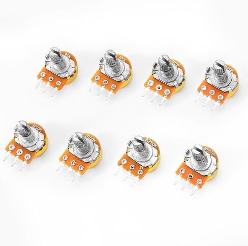 18 قيم 180 قطعة مقاوم متغير 6 مللي متر مجموعة متنوعة من الجهد 100 أوم-2 متر أوم RM065 مقاييس الجهد in Kuwait