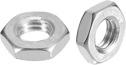 صواميل سداسية (M10x1mm) 10 قطع، 304 من الفولاذ المقاوم للصدأ متري بخيط سداسي رفيع - لآلات إصلاح المنزل بنفسك، فضي in Kuwait