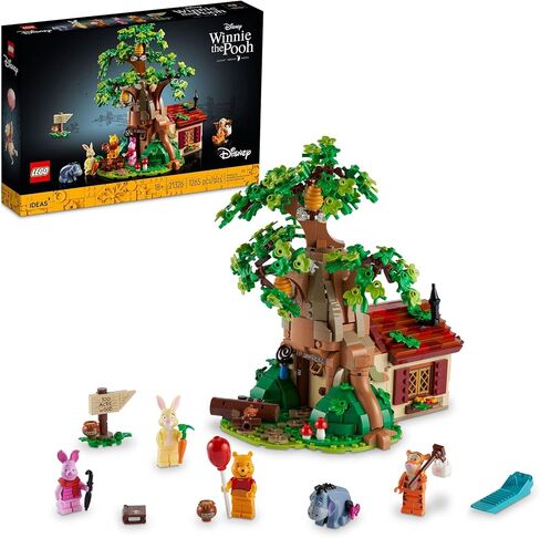 LEGO Ideas Disney Winnie The Pooh 21326 Building Set - Home Décor Collectible Gift with Piglet Minifigure and Eeyore Figure, Pooh Bear House Opens for Easy Access, Classic Display Model for Adults in Saudi Arabia