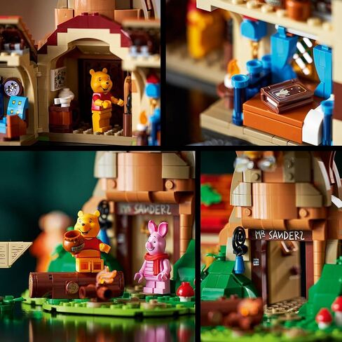 LEGO Ideas Disney Winnie The Pooh 21326 Building Set - Home Décor Collectible Gift with Piglet Minifigure and Eeyore Figure, Pooh Bear House Opens for Easy Access, Classic Display Model for Adults in Saudi Arabia