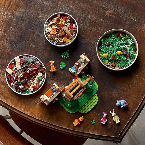 LEGO Ideas Disney Winnie The Pooh 21326 Building Set - Home Décor Collectible Gift with Piglet Minifigure and Eeyore Figure, Pooh Bear House Opens for Easy Access, Classic Display Model for Adults in Saudi Arabia