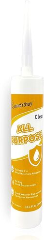 Smartbuy جميع الأغراض مادة مانعة للتسرب من السيليكون الشفاف بنسبة 100% ولاصق لمواد البناء والطوب الزجاجي، وخرطوشة مقاومة للماء عديمة الرائحة سعة 10.1 أونصة in Kuwait