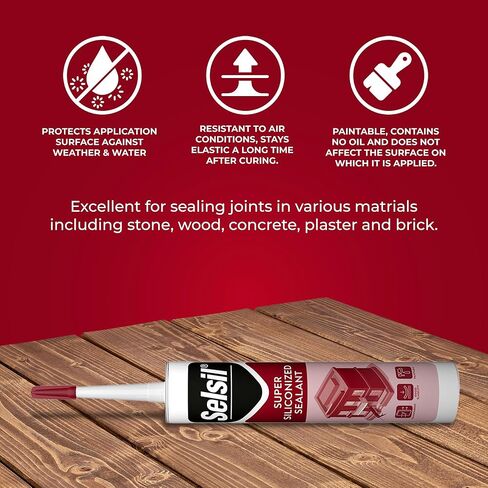 مادة مانعة للتسرب من الأكريليك السيليكوني من SELSIL قابلة للطلاء باللون الأبيض، مادة مانعة للتسرب مقاومة للماء، 10.1 أونصة أو 300 مل (2) in Kuwait