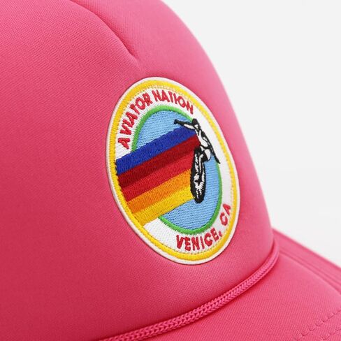 Trucker Hat with Vintage Mesh Washed Baseball Adjustable Hat Classic Style for Everyday Wear Men and Women (Neon Pink) in Saudi Arabia