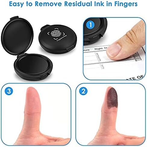 قطعة واحدة من وسادات حبر بصمة الإصبع السوداء، وسادات حبر بصمة الإبهام، وسادة حبر سوداء، وسادة ختم لمستلزمات كاتب العدل المكتبي، وبطاقات بصمة الهوية، وبطاقات ختم الهوية، ومنصات ختم الأعمال والعبوات in Kuwait