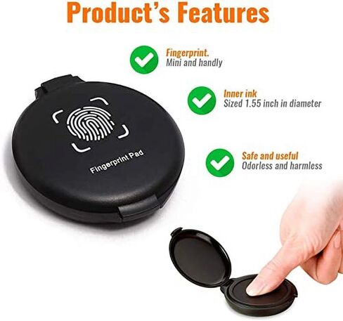 قطعة واحدة من وسادات حبر بصمة الإصبع السوداء، وسادات حبر بصمة الإبهام، وسادة حبر سوداء، وسادة ختم لمستلزمات كاتب العدل المكتبي، وبطاقات بصمة الهوية، وبطاقات ختم الهوية، ومنصات ختم الأعمال والعبوات in Kuwait