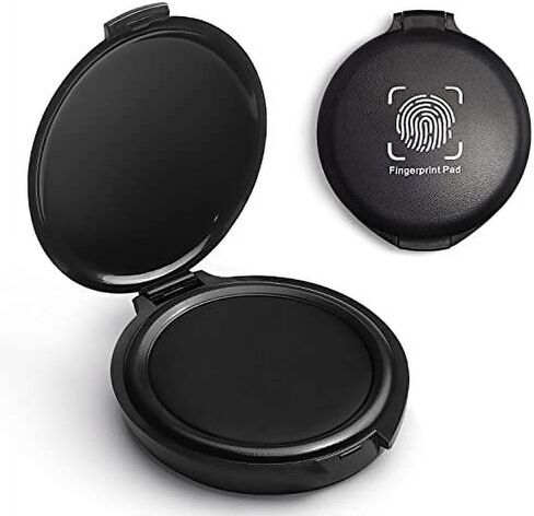 وسادة حبر بصمة الإبهام السوداء، وسادات حبر صغيرة لمستلزمات كاتب العدل، وبطاقات الهوية الأمنية، وبصمات الأصابع، وإنفاذ القانون، وبصمة الإصبع، والمكتب المنزلي، واستخدام وسادات ختم الأعمال وإعادة التعبئة in Kuwait