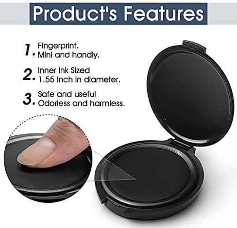 وسادة حبر بصمة الإبهام السوداء، وسادات حبر صغيرة لمستلزمات كاتب العدل، وبطاقات الهوية الأمنية، وبصمات الأصابع، وإنفاذ القانون، وبصمة الإصبع، والمكتب المنزلي، واستخدام وسادات ختم الأعمال وإعادة التعبئة in Kuwait