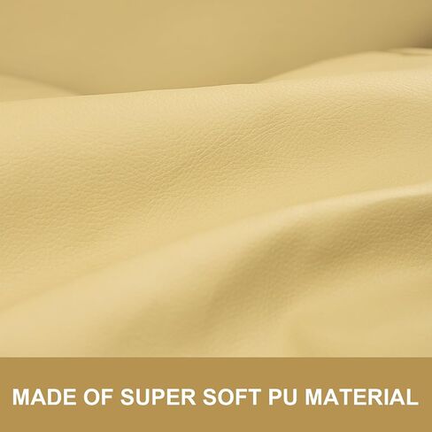 Faux Leather Car Seat Covers，Automotive Bucket Seat Covers，Leather Low Back Auto Seat Covers for Cars, Trucks, Jeep, Van, SUV, Pickup, Airbag Compatible（Front Seat，Beige） in Saudi Arabia