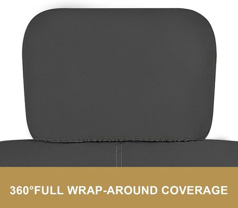 Faux Leather Car Seat Covers，Automotive Bucket Seat Covers，Leather Low Back Auto Seat Covers for Cars, Trucks, Jeep, Van, SUV, Pickup, Airbag Compatible（Front Seat，Beige） in Saudi Arabia