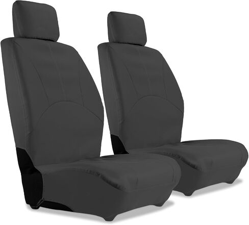 Faux Leather Car Seat Covers，Automotive Bucket Seat Covers，Leather Low Back Auto Seat Covers for Cars, Trucks, Jeep, Van, SUV, Pickup, Airbag Compatible（Front Seat，Beige） in Saudi Arabia