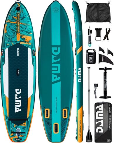 DAMA 11'6"×35"×6" Extra Wide Inflatable Paddle Board, Stand Up Paddle Board for Fishing, Sup Board for Family Travel, All Round Paddle Boards for Adults for Sea Lake with Camera Mount in Kuwait