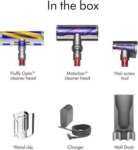مكنسة كهربائية دايسون V12 ديتكت سليم أوريجين اللاسلكية، أصفر/حديد، كبير in Kuwait