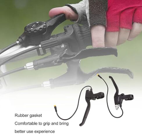VBESTLIFE Bike Brakes Lever, 2Pcs Electric Bike Brake Levers 32cm Wire Waterproof Interface Brake Handles for BAFANG BBSHD BBS01 BBS02 Mid Motor in Saudi Arabia