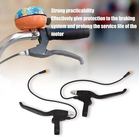 VBESTLIFE Bike Brakes Lever, 2Pcs Electric Bike Brake Levers 32cm Wire Waterproof Interface Brake Handles for BAFANG BBSHD BBS01 BBS02 Mid Motor in Saudi Arabia