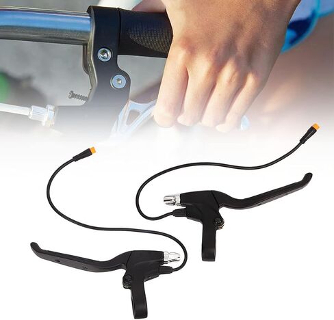 VBESTLIFE Bike Brakes Lever, 2Pcs Electric Bike Brake Levers 32cm Wire Waterproof Interface Brake Handles for BAFANG BBSHD BBS01 BBS02 Mid Motor in Saudi Arabia