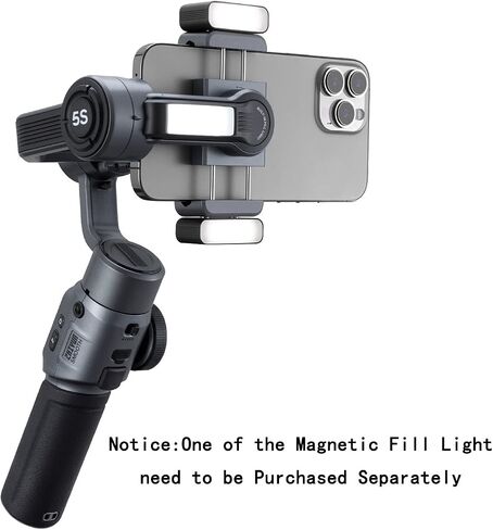 Zhiyun Smooth 5S Combo Zhiyun Smooth 5 Upgrade Vesion with Magnetic Fill Light Gimbal stabilizer for Smartphone,3-Axis Phone Gimbal for iPhone 14 13 12 11 Pro Max SE2 XS XR X 8 Plus Android Cell Phone in Saudi Arabia