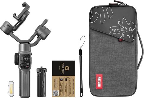 Zhiyun Smooth 5S Combo Zhiyun Smooth 5 Upgrade Vesion with Magnetic Fill Light Gimbal stabilizer for Smartphone,3-Axis Phone Gimbal for iPhone 14 13 12 11 Pro Max SE2 XS XR X 8 Plus Android Cell Phone in Saudi Arabia