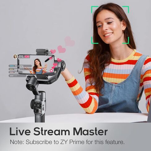 Zhiyun Smooth 5 Combo Gimbal Stabilizer for Smartphone, 3-Axis Portable Android and iPhone Gimbal Stabilizer with Tripod, LED Fill Light & Carrying Bag for Video Recording, Vlogging, YouTube, TikTok in Saudi Arabia