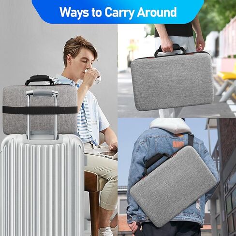 حقيبة حمل ذات غلاف صلب لجهاز PS5، حقيبة حمل واقية للسفر تناسب وحدة تحكم Playstation 5، حقيبة حمل لتخزين حقيبة السفر لإصدار قرص PS5 الرقمي، سماعة الرأس، الألعاب، الإكسسوارات in Kuwait