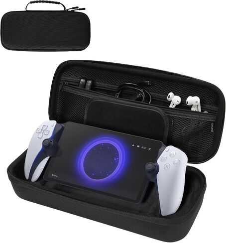 حقيبة حمل TiMOVO لمشغل PlayStation Portal Remote Player، حقيبة تخزين للسفر مع 10 فتحات بطاقات لوحدة تحكم PS5 Portal 2023 وملحقاتها، حقيبة حماية صلبة لجهاز PS Portal PS5، أسود in Saudi Arabia