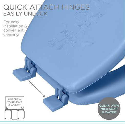 Soft Padded Toilet Seat - Embroidered (styles may vary) in Kuwait