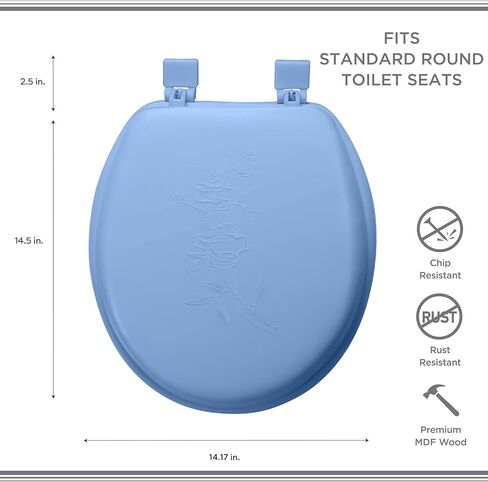 Soft Padded Toilet Seat - Embroidered (styles may vary) in Kuwait