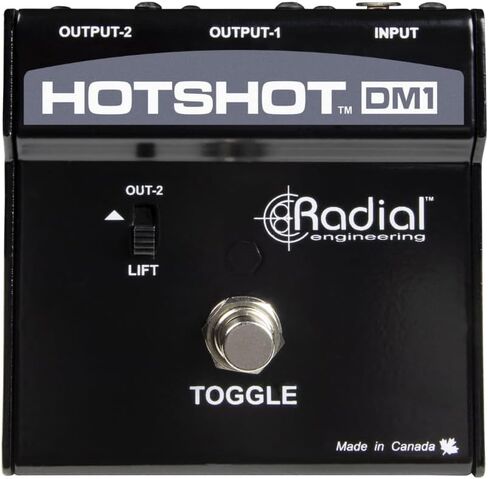 حزمة مفتاح القدم لإشارة الميكروفون HotShot DM1 للهندسة الشعاعية مع كابل ميكروفون خنزير خنزير بطول 10 أقدام وقماش تلميع الصوت السائل - مدخل ميكروفون XLR ومخرجين XLR in Saudi Arabia