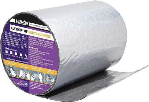 شريط إصلاح بوتيل مقاوم للماء من الألومنيوم مقاس 8 بوصات × 33 قدمًا شريط ختم RV لتسرب السقف للاستخدام الداخلي والخارجي، شريط إصلاح الأنابيب البلاستيكية HVAC، شريط ختم نافذة مكيف الهواء in Kuwait