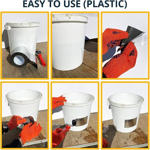 شريط إصلاح بوتيل مقاوم للماء من الألومنيوم مقاس 8 بوصات × 33 قدمًا شريط ختم RV لتسرب السقف للاستخدام الداخلي والخارجي، شريط إصلاح الأنابيب البلاستيكية HVAC، شريط ختم نافذة مكيف الهواء in Kuwait