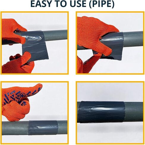 شريط إصلاح بوتيل مقاوم للماء من الألومنيوم مقاس 8 بوصات × 33 قدمًا شريط ختم RV لتسرب السقف للاستخدام الداخلي والخارجي، شريط إصلاح الأنابيب البلاستيكية HVAC، شريط ختم نافذة مكيف الهواء in Kuwait