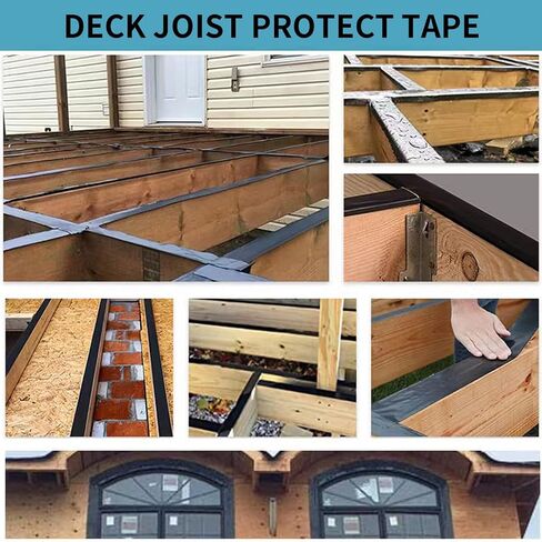 12 Pack Deck Joist Tape, Deck Tape 1 5/8" X 50' Butyl Flashing Tape for Decking& Beams in Saudi Arabia