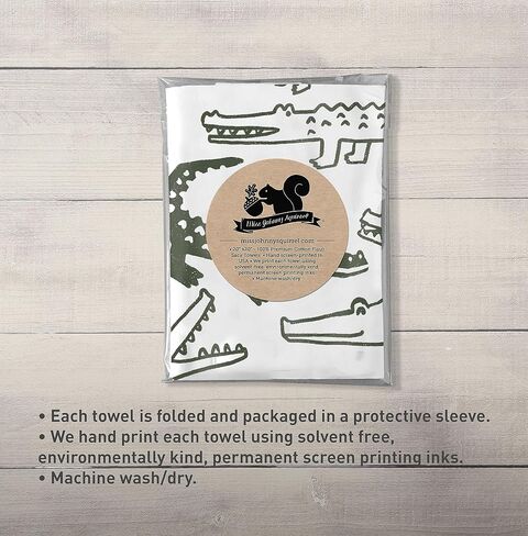 منشفة شاي التمساح المضحكة، قماشة أطباق كيس الدقيق، مطبخ ريفي، ديكور كوخ ريفي لطيف in Kuwait