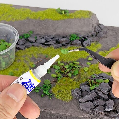 Woohome Model Scenery Leaf, 1 PCS Realistic Miniature Leaves Simulation Leaves with Tweezers for Train Landscape Railway Artificial Grass Modeling in Saudi Arabia