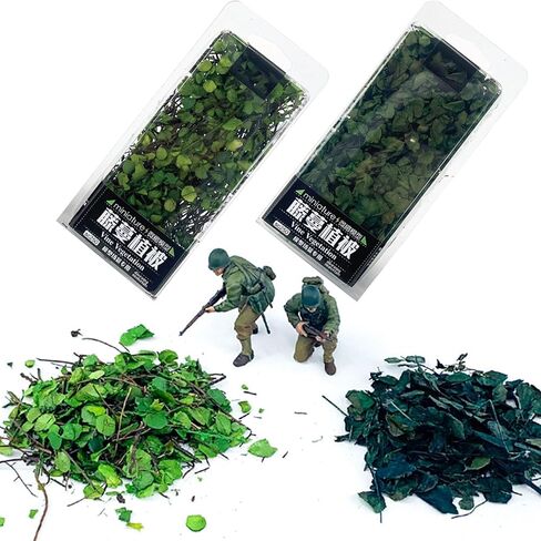 Woohome Model Scenery Leaf, 1 PCS Realistic Miniature Leaves Simulation Leaves with Tweezers for Train Landscape Railway Artificial Grass Modeling in Saudi Arabia