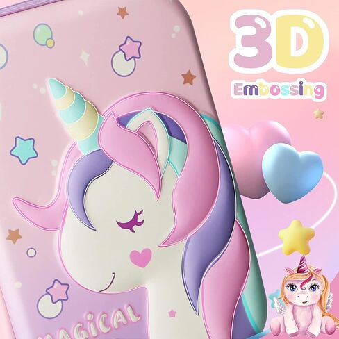 مجموعة أقلام تحديد معطرة بالفواكه، 56 قطعة من اللوازم الفنية للأطفال هدايا وحيد القرن للفتيات، مجموعة أقلام تحديد مع مقلمة يونيكورن لوازم فنية للأطفال تلوين الأعمال الفنية والحرفية (وردي) in Kuwait