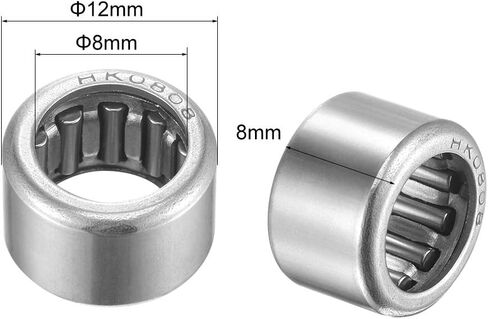 uxcell HK1512 Needle Roller Bearings 15mm Bore 21mm OD 12mm Width Chrome Steel Open End 2pcs in Saudi Arabia