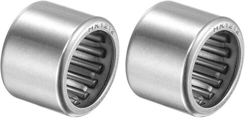uxcell HK1512 Needle Roller Bearings 15mm Bore 21mm OD 12mm Width Chrome Steel Open End 2pcs in Saudi Arabia