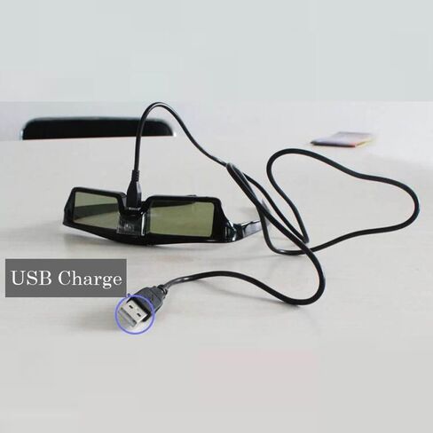 نظارات ثلاثية الأبعاد ذات مصراع نشط، نظارات ثلاثية الأبعاد قابلة لإعادة الشحن 144 هرتز لنظارات أجهزة العرض ثلاثية الأبعاد DLP Link، متوافقة مع BenQ، Optoma، Dell، Acer، Viewsonic DLP Projector in Kuwait