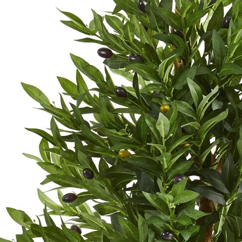 Nearly Natural 35-in. Olive Cone Topiary Artificial UV Resistant (Indoor/Outdoor) Silk Trees Green in Saudi Arabia