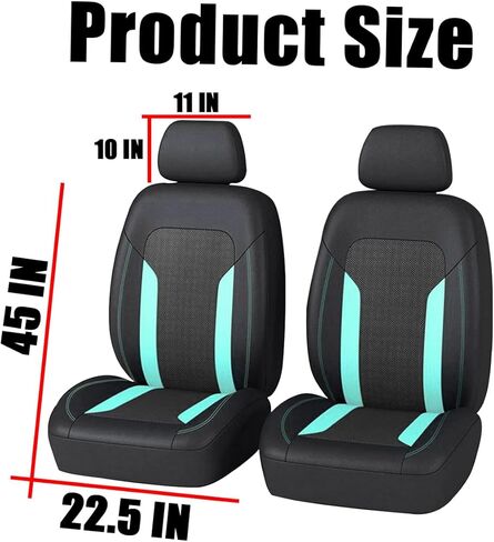 عبوتان من أغطية مقاعد السيارة، مجموعة أغطية مقاعد أمامية من القماش الشبكي الفاخر، مسامية ومريحة، إكسسوارات داخلية عالمية للسيارة، أغطية حماية لمقعد السيارة للسيارات والشاحنات وسيارات الدفع الرباعي (رمادي) in Kuwait